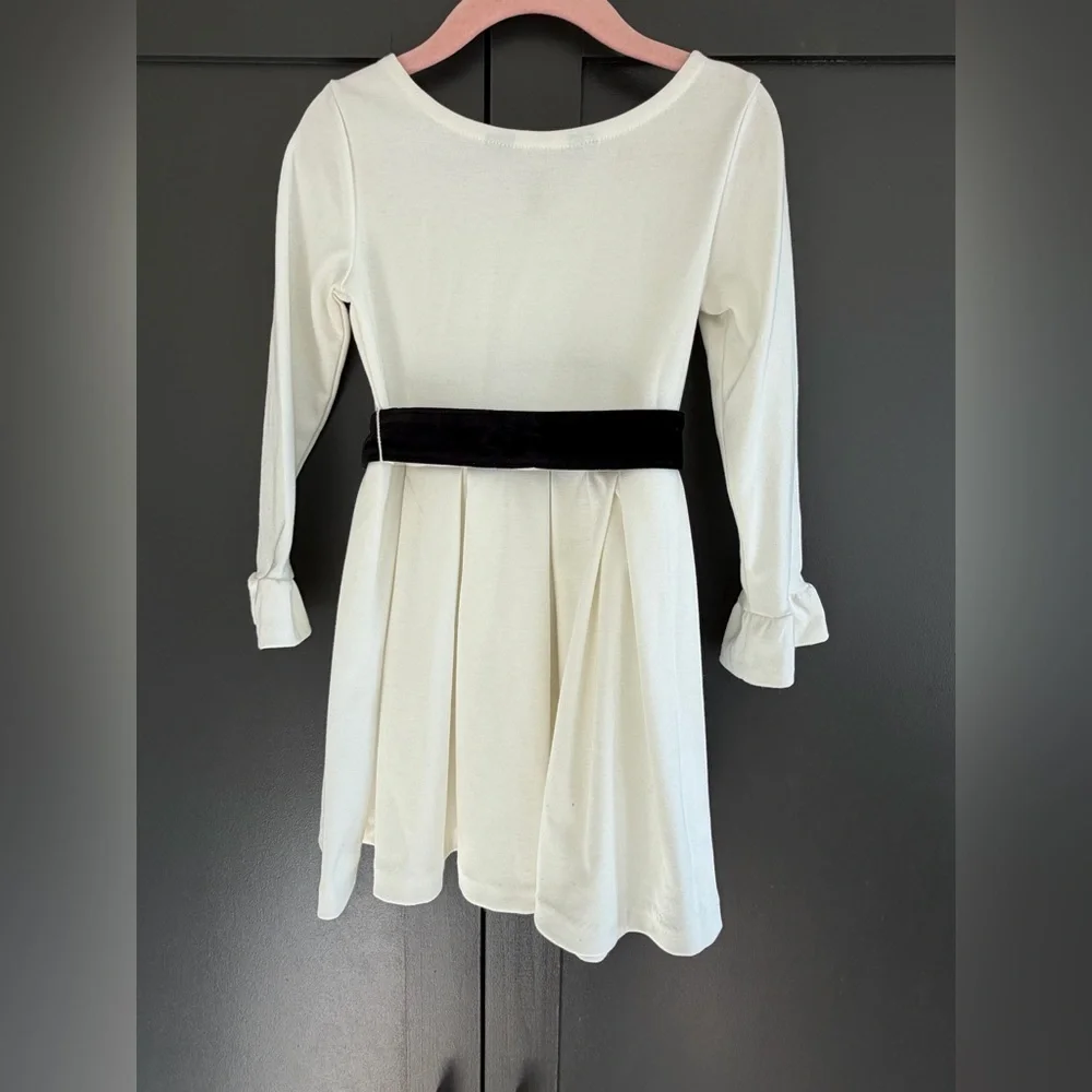 Polo Ralph Lauren | Cream Dress Velvet Belt | 3Y | Pleat skirt | Ruffle cuff - Picture 7 of 8